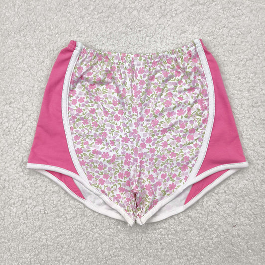 SS0523  Baby Girls Pink Floral Strawberry Shorts Bottoms  D 4.2