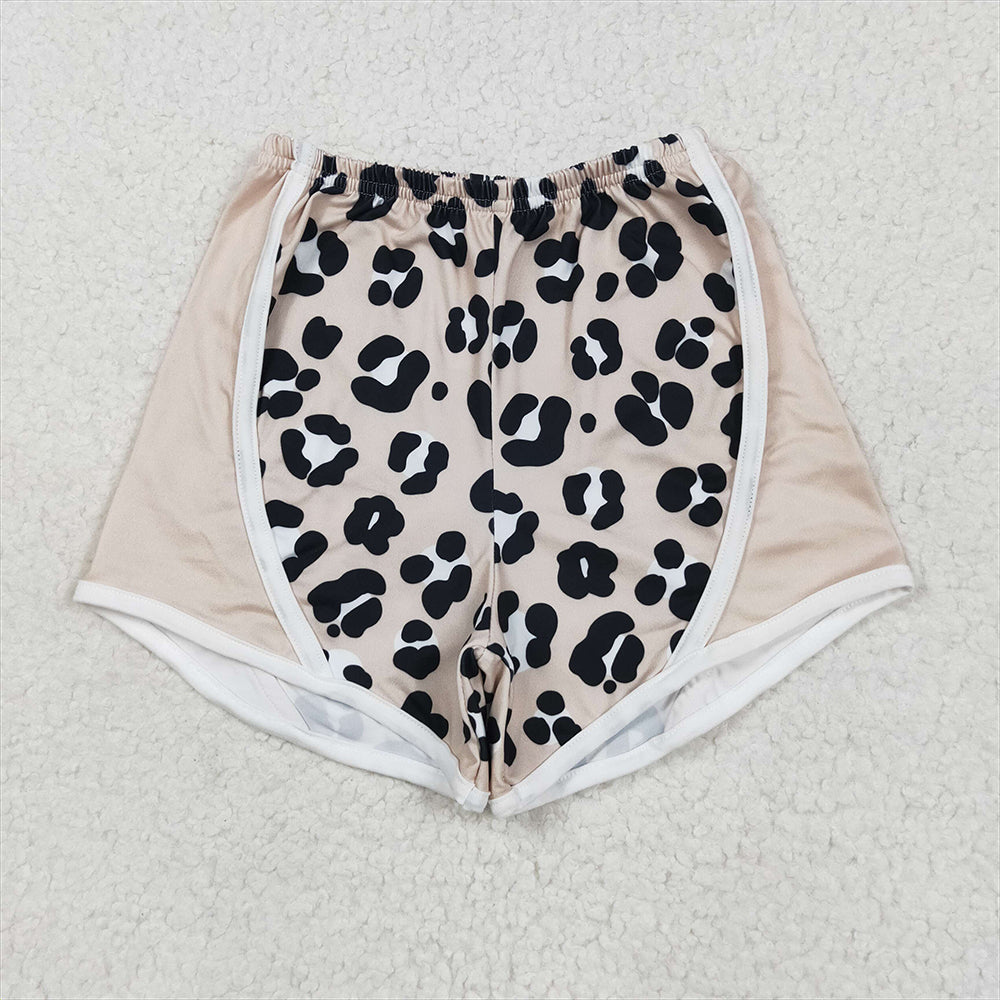 SS0526  Black leopard print khaki shorts D 5.28