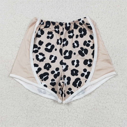 SS0526  Black leopard print khaki shorts D 5.28