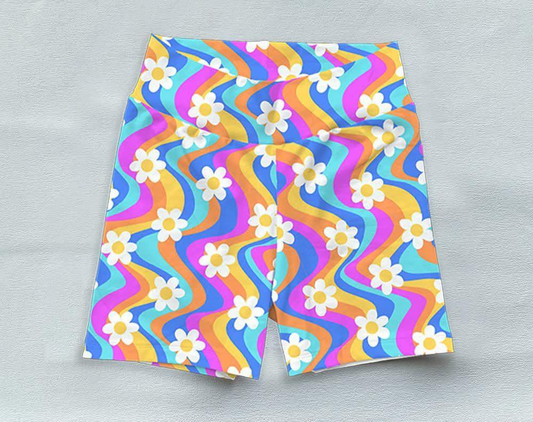 presale SS0536 Baby Girls Colorful Stripe Flowers Biking Shorts Bottoms D 3.22