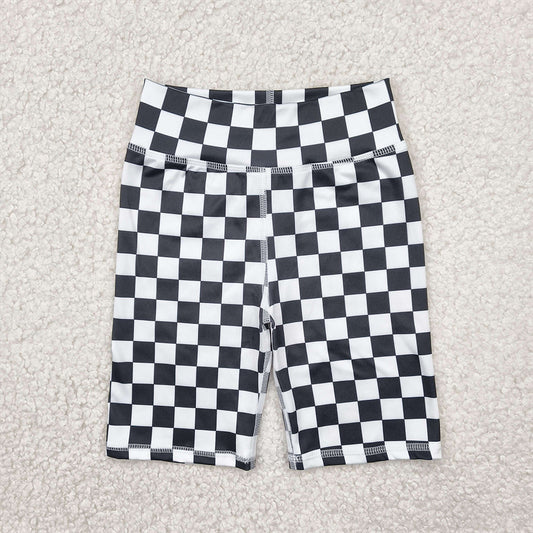 SS0537 Baby Girls Black White Plaid Biking Shorts Bottoms D 4.2