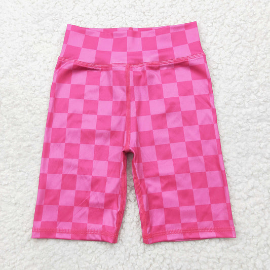 SS0538  Baby Girls Pink Plaid Biking Shorts Bottoms  D 5.28