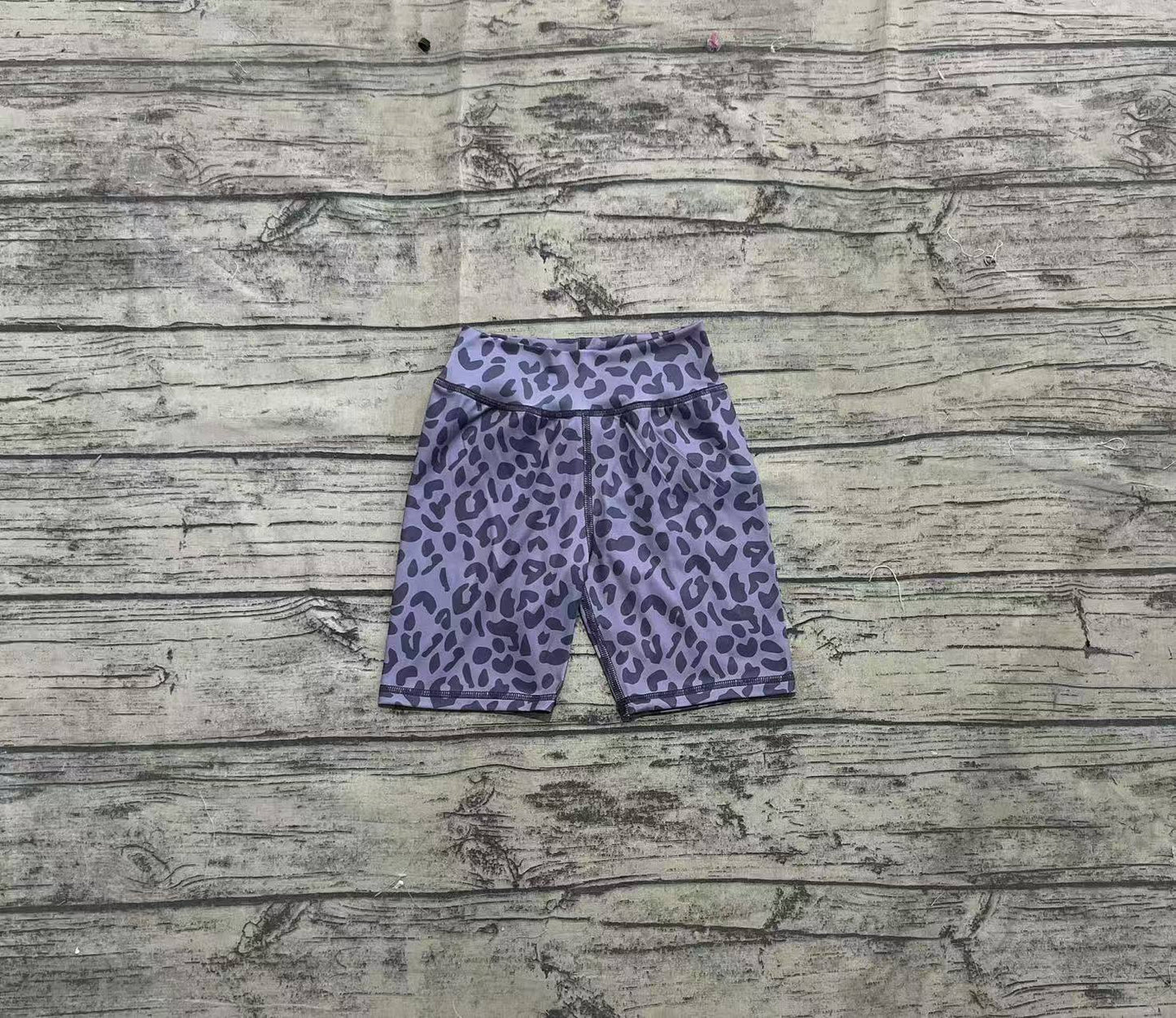 SS0539  Baby Girls Gray Leopard Biking Shorts Yoga Bottoms D 4.3