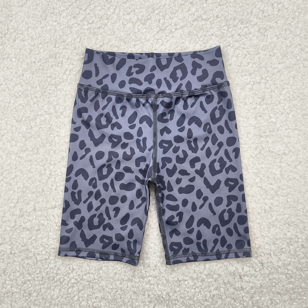 SS0539  Baby Girls Gray Leopard Biking Shorts Yoga Bottoms D 4.3
