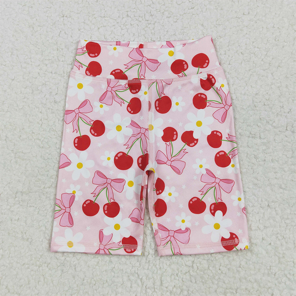SS0541 Baby Girls Pink Bows Flowers Biking Shorts Bottoms   D 4.12