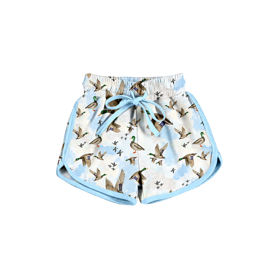 presale SS0556   Baby Girls Blue Ducks Yoga Shorts Bottoms D 3.24