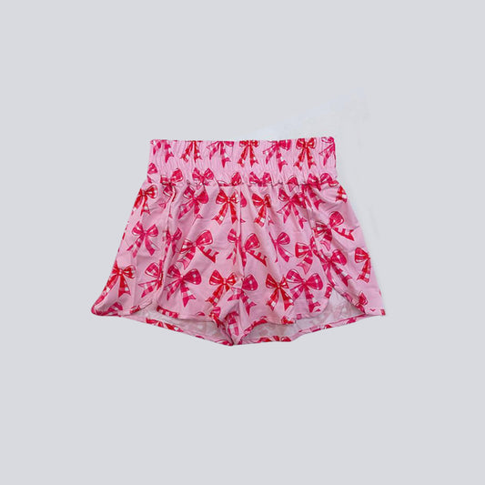 presale SS0567 Baby Girls Pink Bows Yoga Shorts Bottoms D 3.28