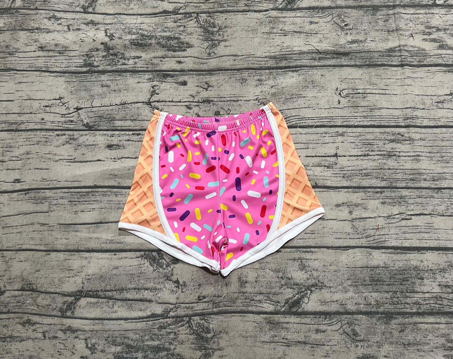 SS0570  Baby Girls Pink Ice-cream Drip Yoga Shorts Bottoms D 4.1