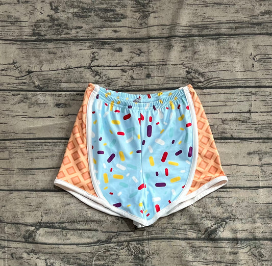 presale SS0571  Baby Girls Blue Ice-cream Drip Yoga Shorts Bottoms D 4.1