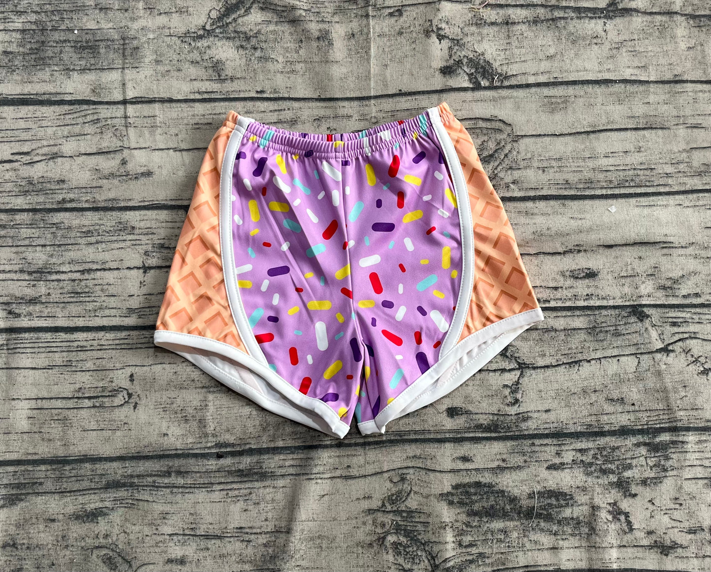 SS0572  Baby Girls Purple Ice-cream Drip Yoga Shorts Bottoms D 4.1