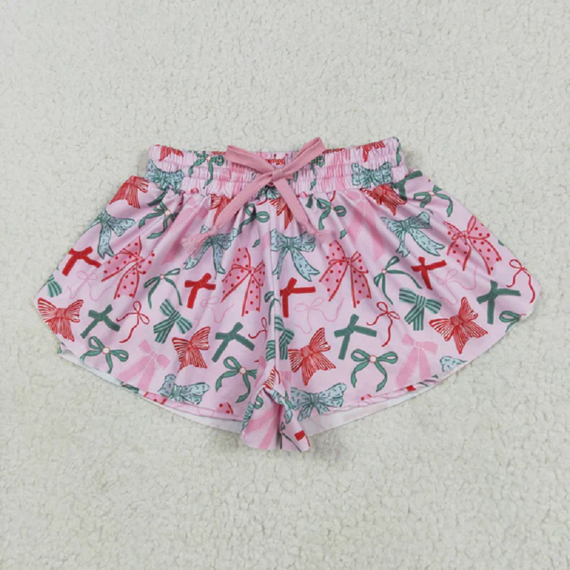 Sibling Baby Girls Colorful Bows Leopard Skorts Ruffle Summer Shorts Bottoms  D 6.23