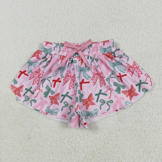 SS0578 Baby Girls Pink Green Bows Summer Shorts Bottoms D 5.23