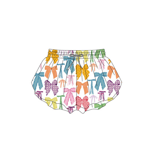presale SS0579 Baby Girls Colorful Bows Summer Shorts Bottoms D 4.2