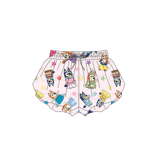 presale SS0583 Baby Girls Cartoon Dogs Flowers Summer Shorts Bottoms  D 4.2