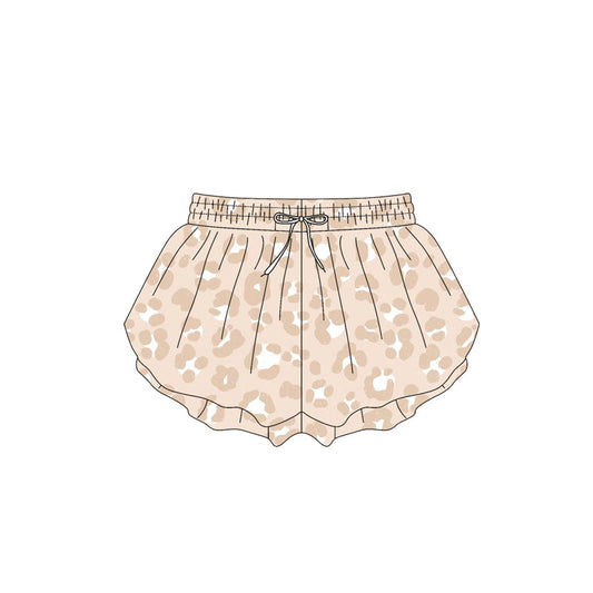 presale SS0588 Baby Girls Khaki Leopard Summer Shorts Bottoms D 4.2