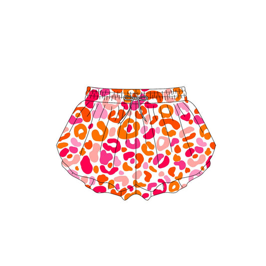 presale SS0590 Baby Girls Pink Orange Leopard Summer Shorts Bottoms D 4.2