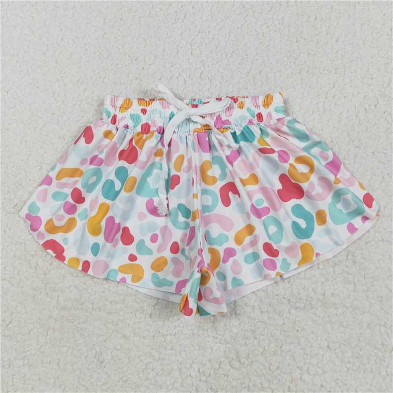 Sibling Baby Girls Colorful Bows Leopard Skorts Ruffle Summer Shorts Bottoms  D 6.23