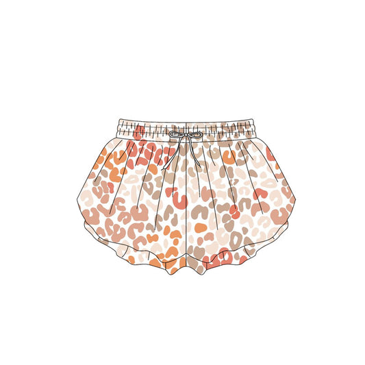 presale SS0593 Baby Girls Pink Khaki Leopard Summer Shorts Bottoms D 4.2