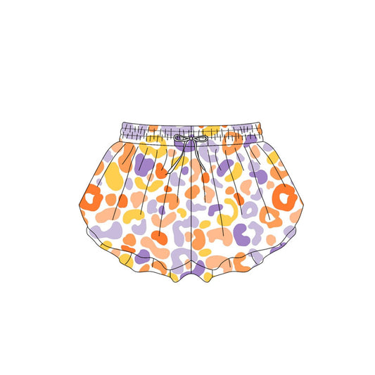 presale SS0594 Baby Girls Purple Orange Leopard Summer Shorts Bottoms D 4.2