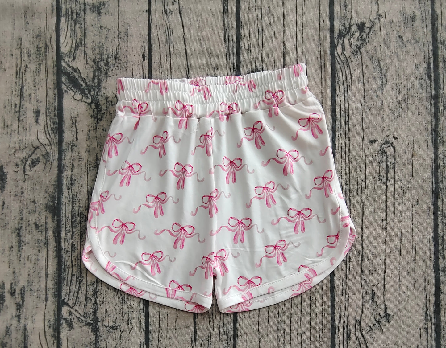 SS0608  Baby Girls Pink Bows Plaid Shorts Bottoms D 6.18