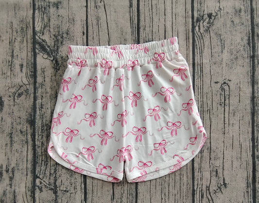 presale SS0608  Baby Girls Pink Bows Plaid Shorts Bottoms D 6.18