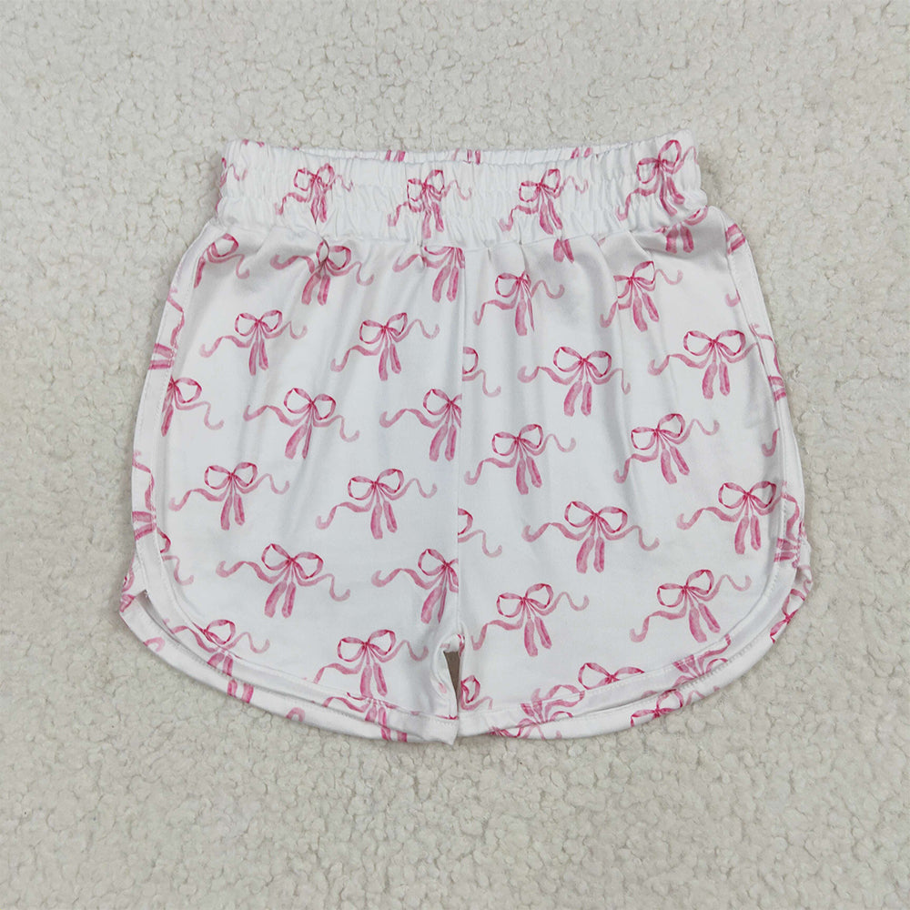 SS0608  Baby Girls Pink Bows Plaid Shorts Bottoms D 6.18