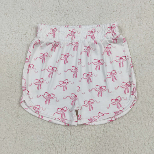SS0608  Baby Girls Pink Bows Plaid Shorts Bottoms D 6.18