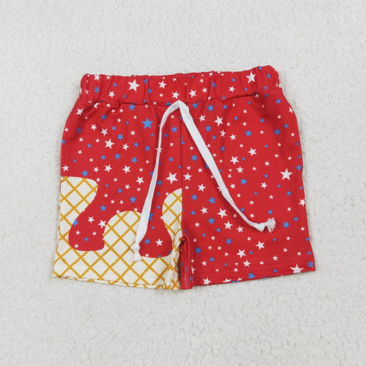 SS0612 Baby Boys Red Drip Stars Pockets Team Shorts Bottom D 5.24