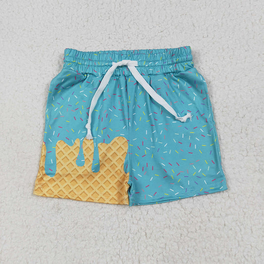 SS0623 Baby Girls Green Ice Cream Drip Summer Shorts Bottoms D 816