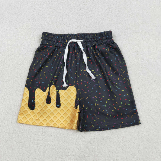 Baby Girls Black Ice Cream Drip Summer Shorts Bottoms for Infants Summer Clothing Breathable Soft Material Baby Outfits