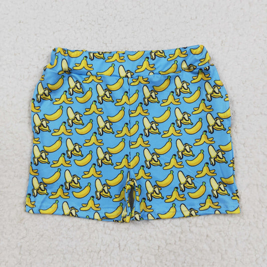 SS0634  Baby Girls Blue Bananas Plaid Summer Shorts Bottom D 7.2