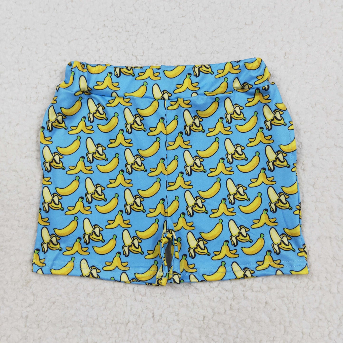SS0634  Baby Girls Blue Bananas Plaid Summer Shorts Bottom D 7.2