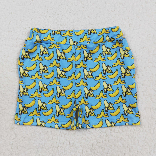 SS0634 Baby Girls Blue Bananas Plaid Summer Shorts Bottom D 7.2