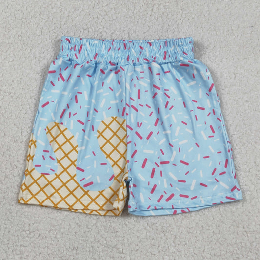 Baby Boys Blue Drip Sprinkles Team Pockets Shorts Bottom Cute And Fashionable Kids' Clothing Accessory