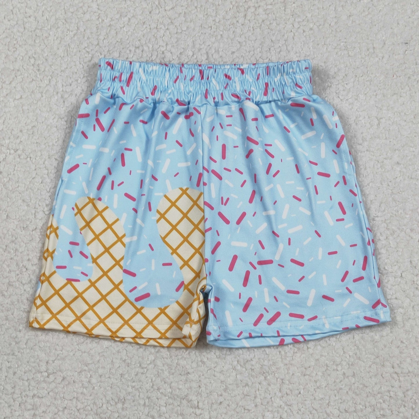 Baby Boys Blue Team Sprinkles Drips Long Sleeve Hoodie Top with Pockets Baby Girls Blue Drip Sprinkles Team Shorts Bottom Set