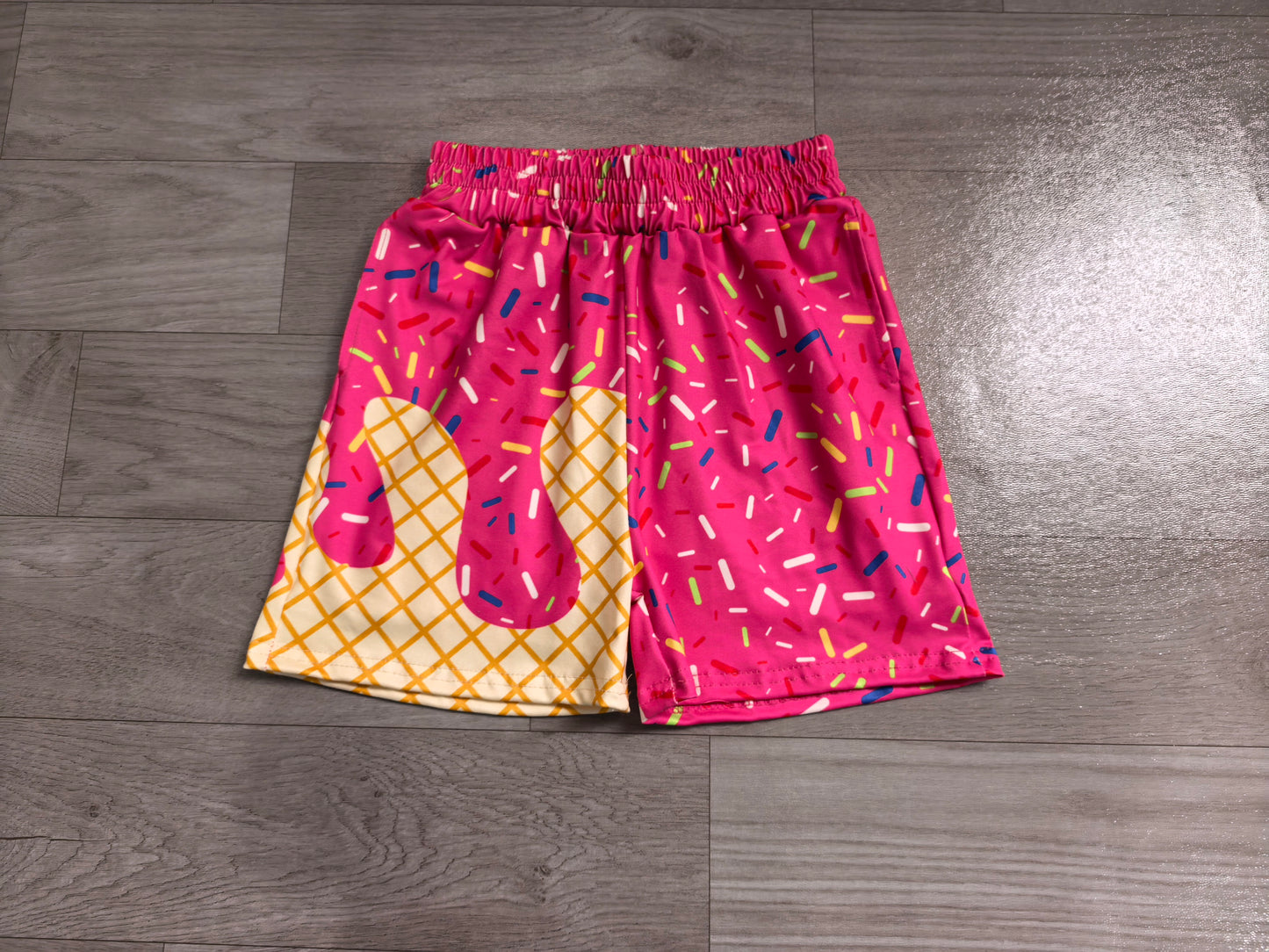 Pre order pink ice cream sprinkle shorts