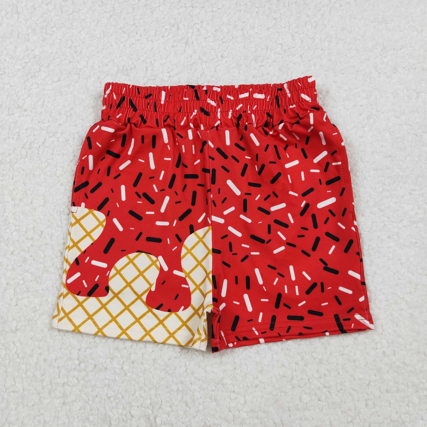 Sibling Baby Boys Girls Red Drip Sprinkles Team Hoodies Shorts Knee Length Dresses  D 919