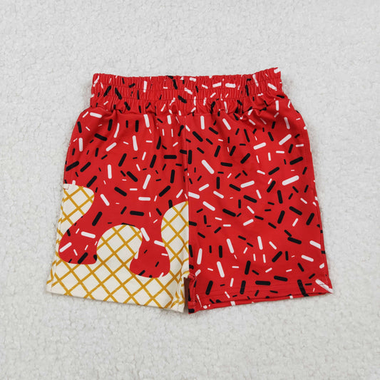 SS0637 Baby Boys Red Drip Team Shorts Bottom   D 902