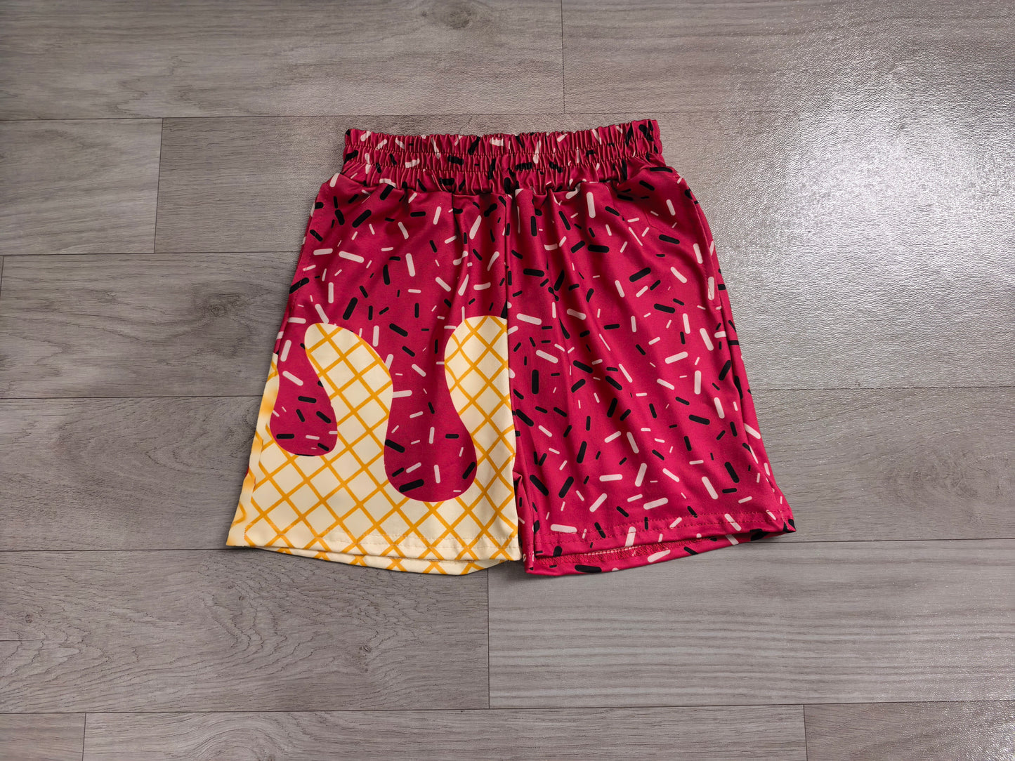 Pre order maroon ice cream sprinkle shorts