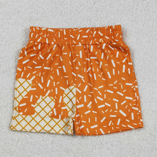 SS0639 Baby Boys Orange Drip Team Shorts Bottom  D 829