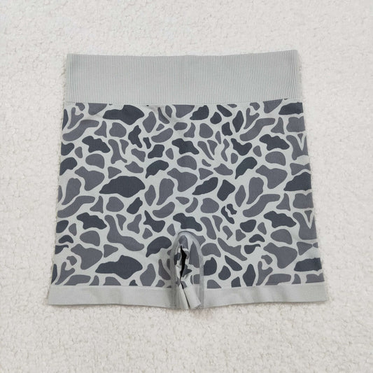 SS0643 Adult Women Grey Camo Knitted Yoga Bottoms D 906