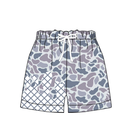 presale SS0647 Baby Boys Grey Camo Drip Team Shorts Bottom  D 917