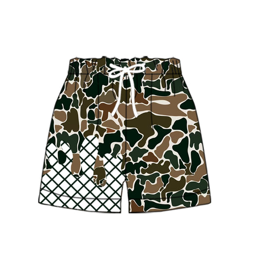 presale SS0651 Baby Boys Dark Green Camo Drip Team Shorts Bottom  D 917