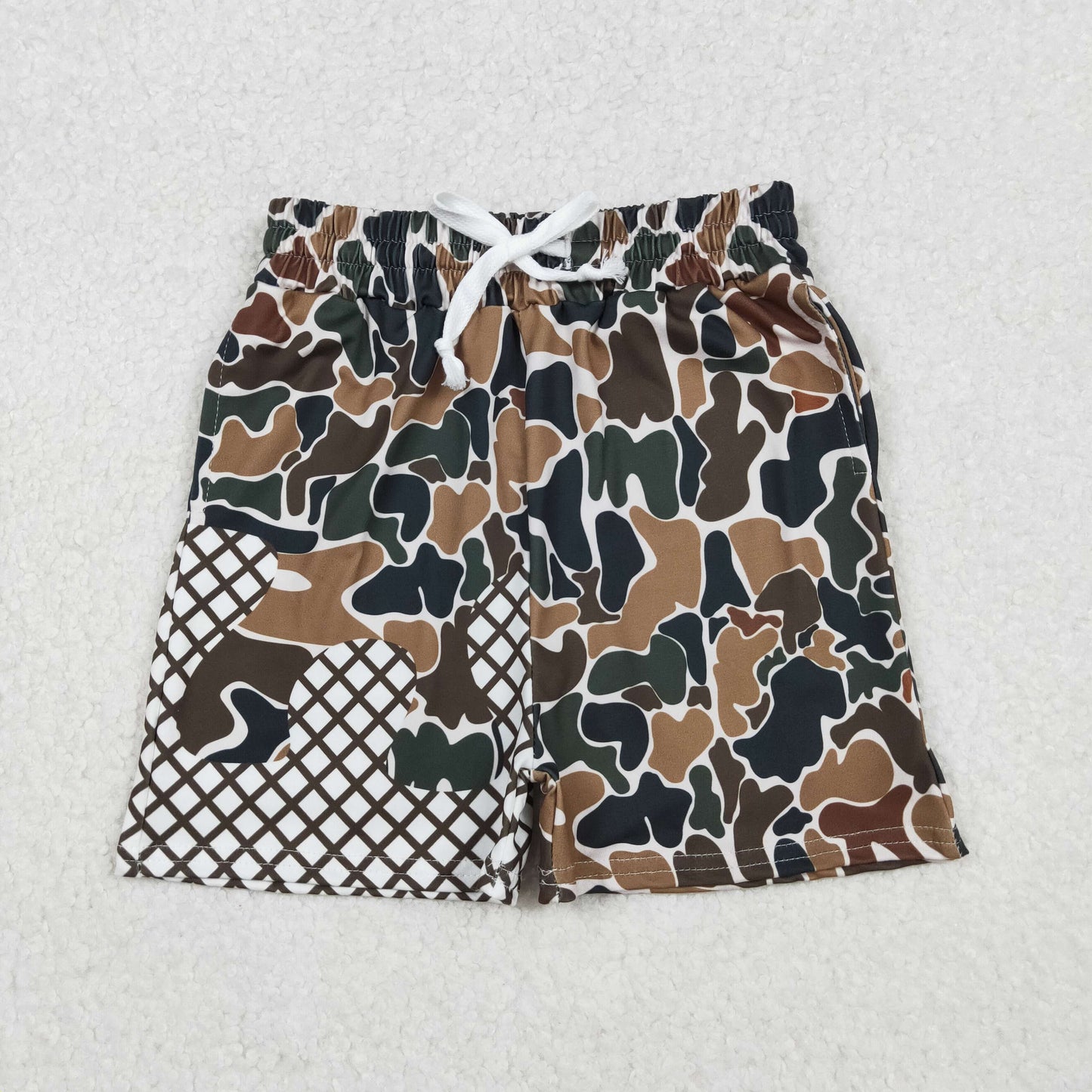 Sibling Baby Boys Camo Drip Pockets Southern Hunting Shorts Bottom D 1028