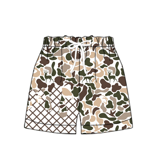 presale SS0652 Baby Boys Dog Duck Deer Camo Drip Team Shorts Bottom  D 917