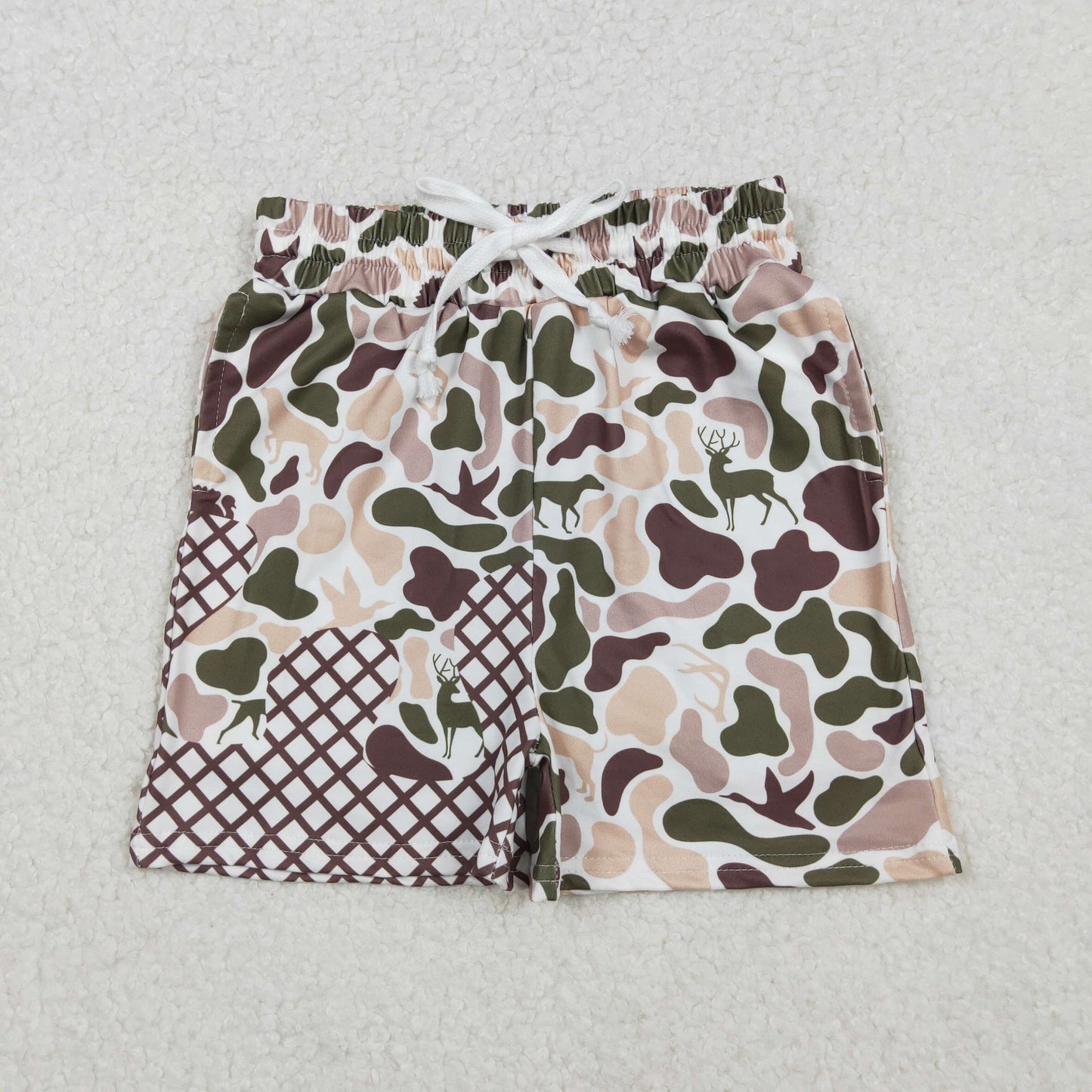 Sibling Baby Boys Camo Drip Pockets Southern Hunting Shorts Bottom D 1028