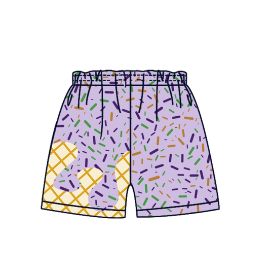 presale SS0653   Baby Boys Purple Drip Sprinkles Team Shorts Bottom D 918