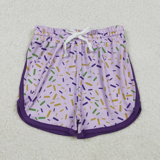 SS0656 Baby Girls Mardigras Sprinkles Team Shorts Bottom  D 1014