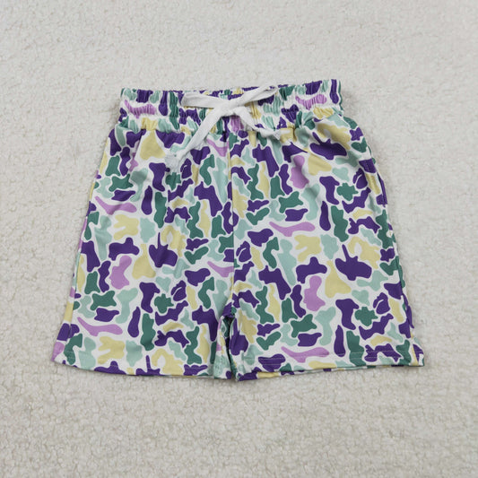SS0734  Baby Boys Mardigras Camo Pockets Shorts Bottom D 1210