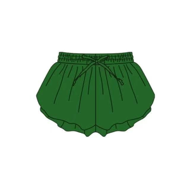 Pre order solid dark green active athletic butterfly shorts